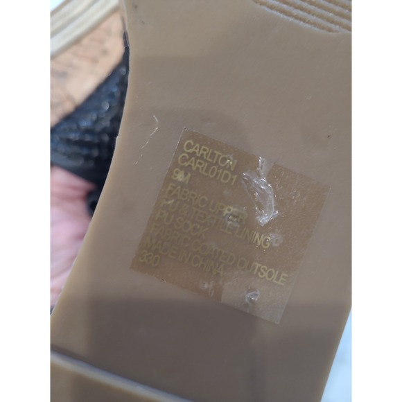 Steve Madden Carlton Espadrille Platform black women SZ 9M contemporary casual - Picture 10 of 10